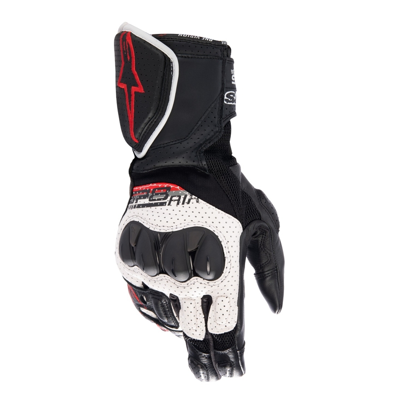 Gants moto Alpinestars SP-8 Air blanc-noir-rouge