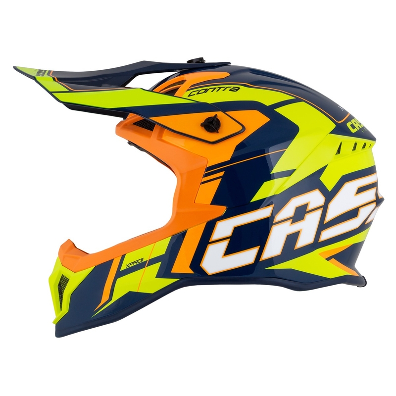 Casque de motocross Cassida Cross Pro 2 Contra fluo jaune-orange-bleu