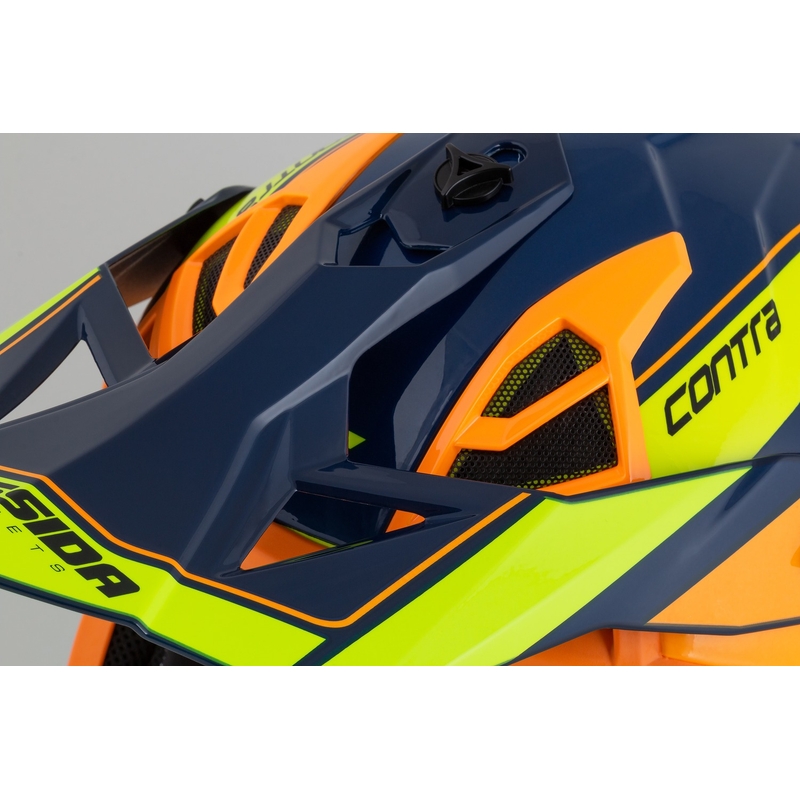 Casque de motocross Cassida Cross Pro 2 Contra fluo jaune-orange-bleu
