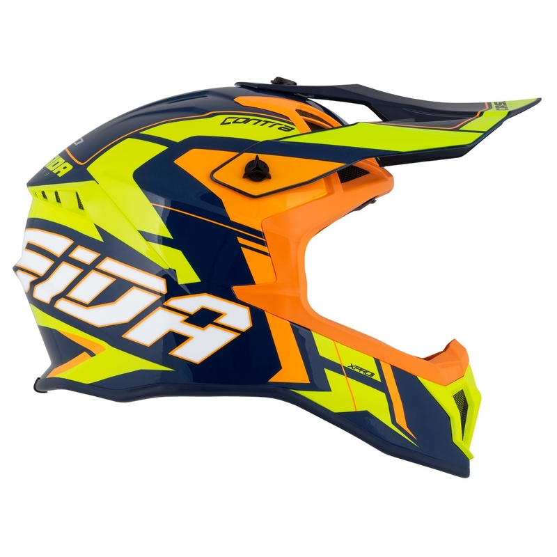 Casque de motocross Cassida Cross Pro 2 Contra fluo jaune-orange-bleu