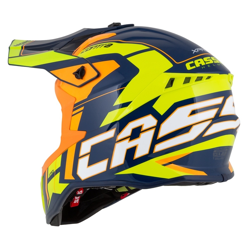Casque de motocross Cassida Cross Pro 2 Contra fluo jaune-orange-bleu