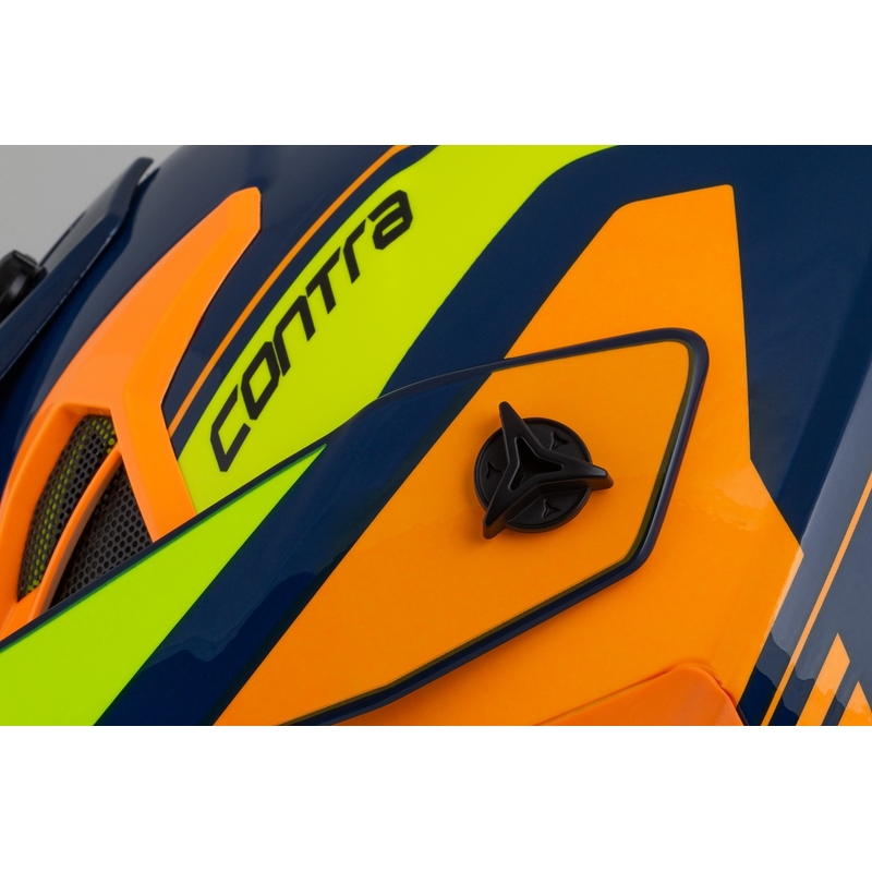 Casque de motocross Cassida Cross Pro 2 Contra fluo jaune-orange-bleu