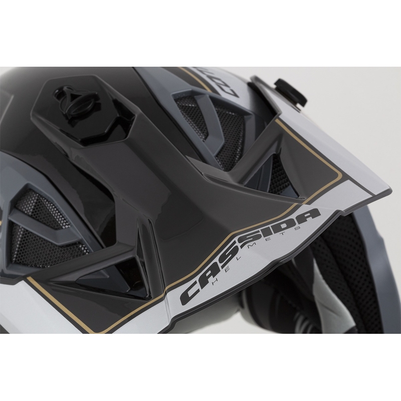 Cassida Cross Pro 2 Contra Motocross Helmet gold pearl grey-black