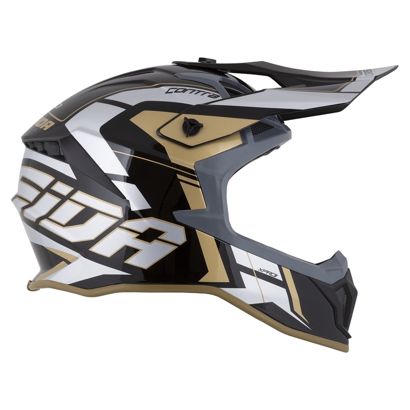 Cassida Cross Pro 2 Contra Motocross Helmet gold pearl grey-black