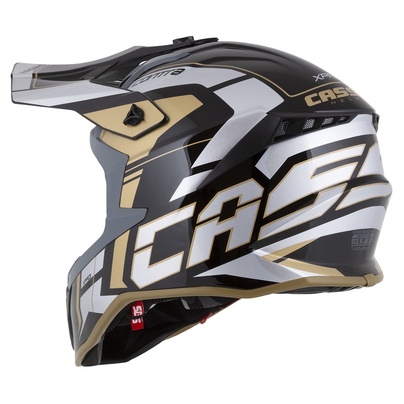 Cassida Cross Pro 2 Contra Motocross Helmet gold pearl grey-black