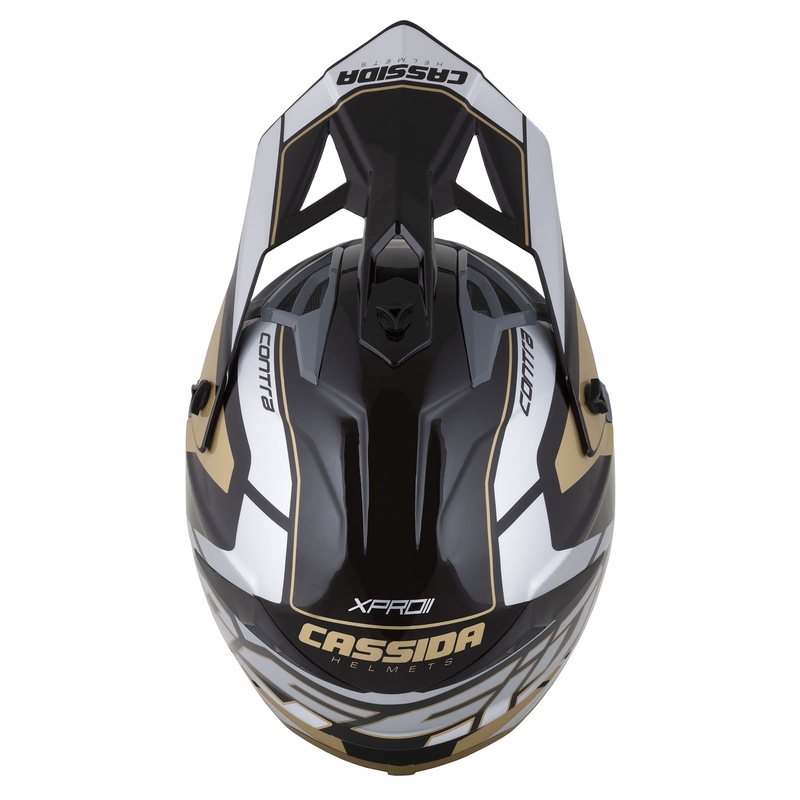 Cassida Cross Pro 2 Contra Motocross Helmet gold pearl grey-black