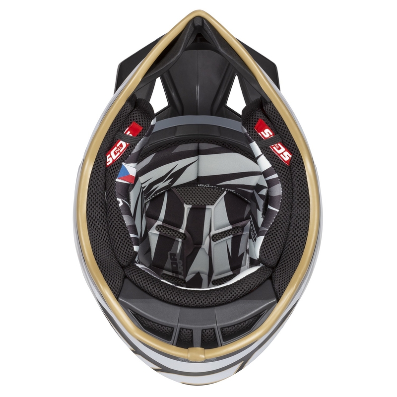 Cassida Cross Pro 2 Contra Motocross Helmet gold pearl grey-black