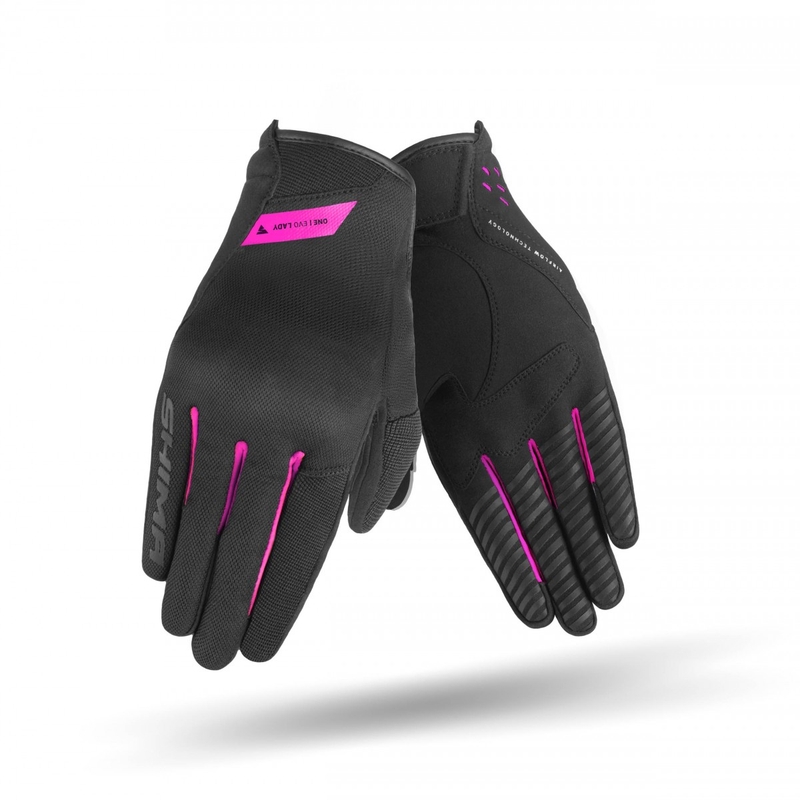 Gants moto femme Shima One EVO noir et rose