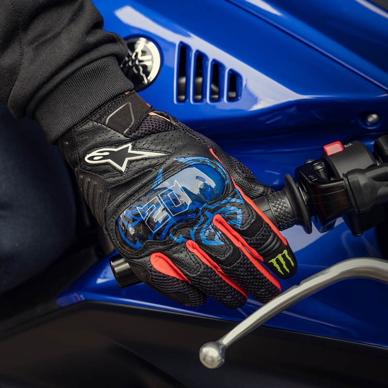 Gants moto Alpinestars SMX-1 Air 2 Monster FQ20 Noir-Rouge-Bleu-Blanc-Vert