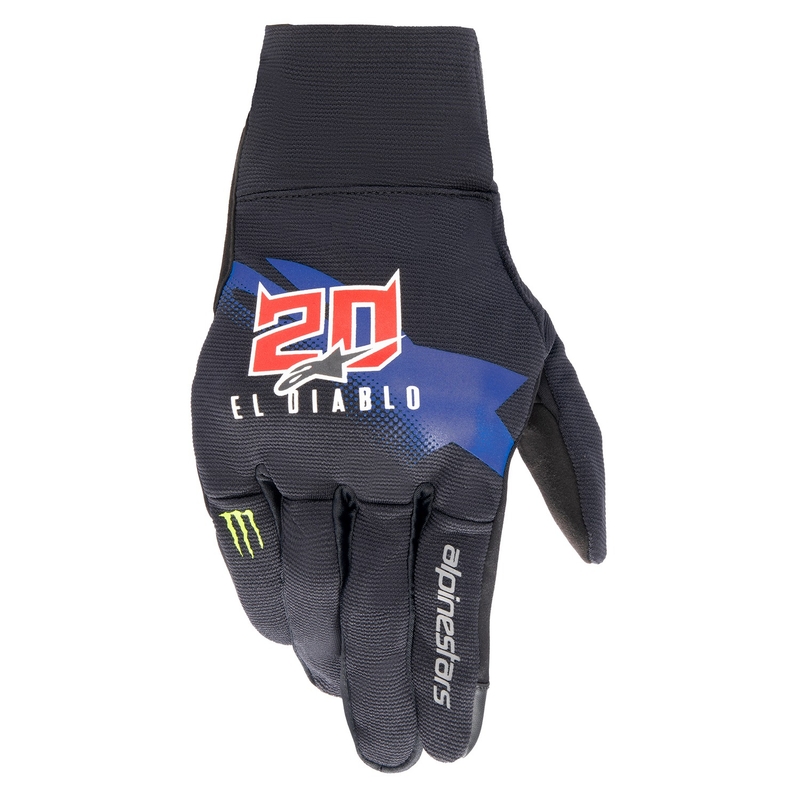 Gants moto Alpinestars Reef Monster FQ20 Noir-Rouge-Bleu-Blanc-Vert