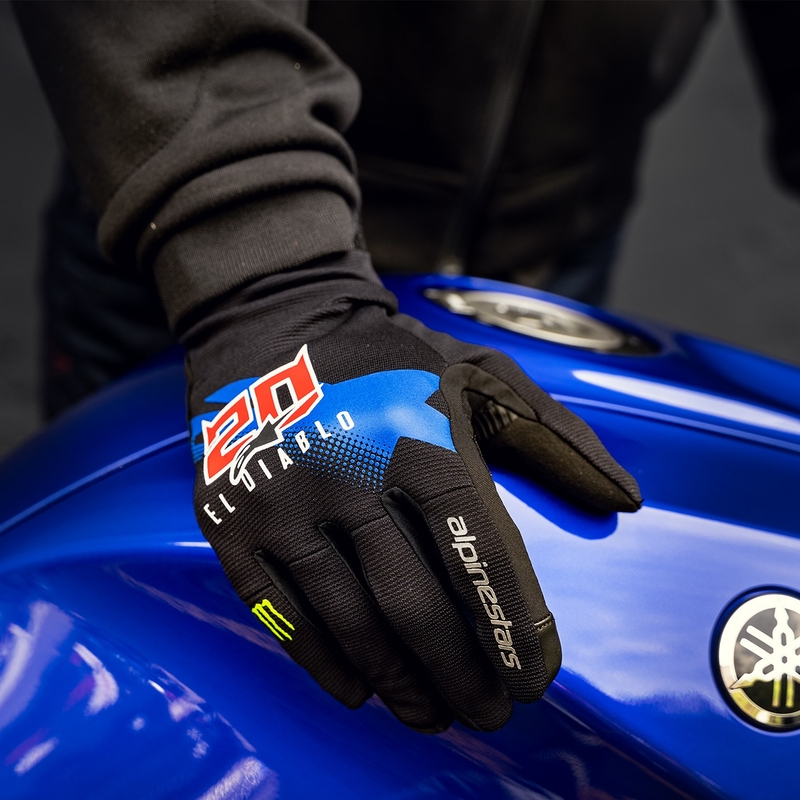 Gants moto Alpinestars Reef Monster FQ20 Noir-Rouge-Bleu-Blanc-Vert