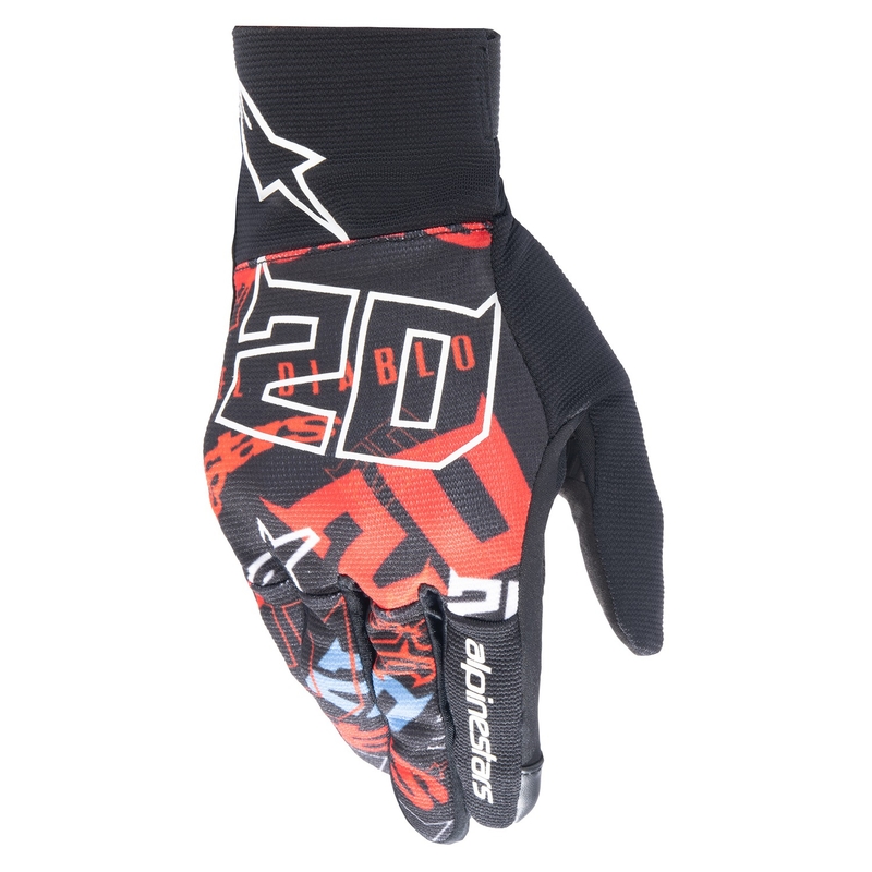 Rukavice na motorku Alpinestars Reef FQ20 černo-červeno-modro-bílé