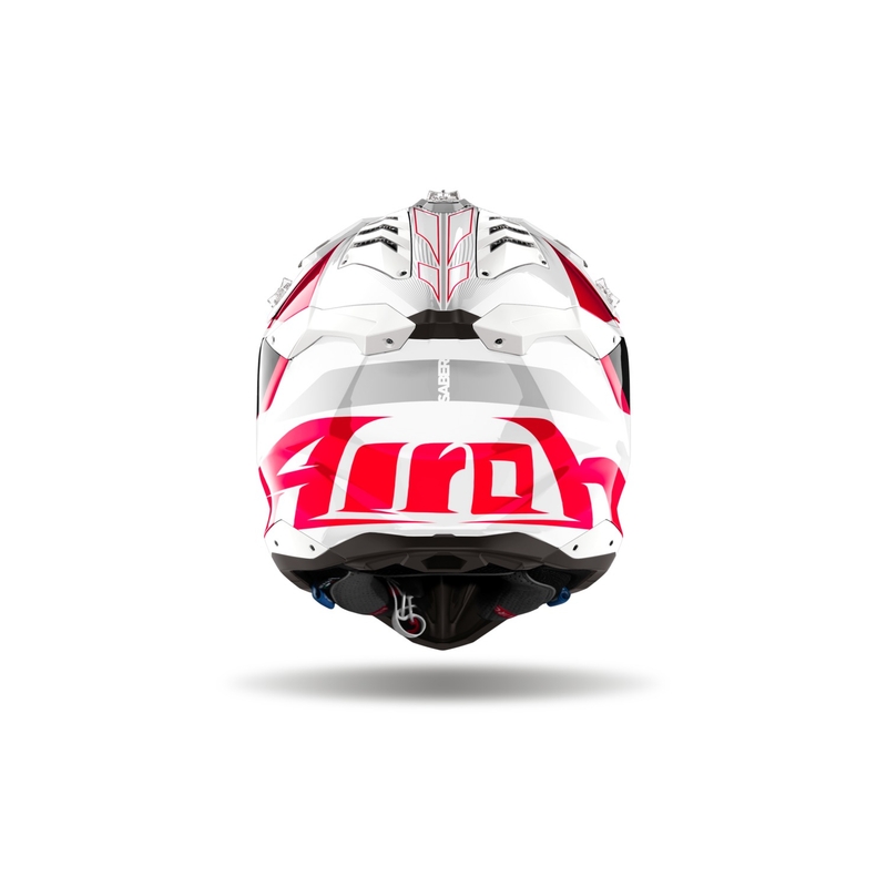 Casque de motocross Airoh Aviator 3 Sabre, rouge brillant