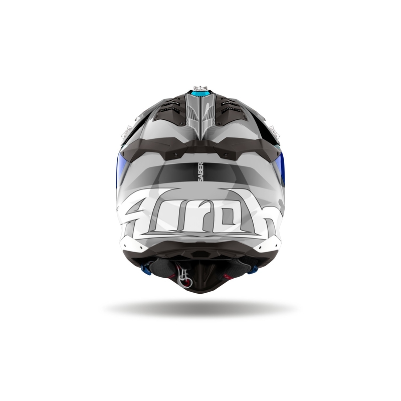 Casque motocross Airoh Aviator 3 Saber 2024 bleu brillant