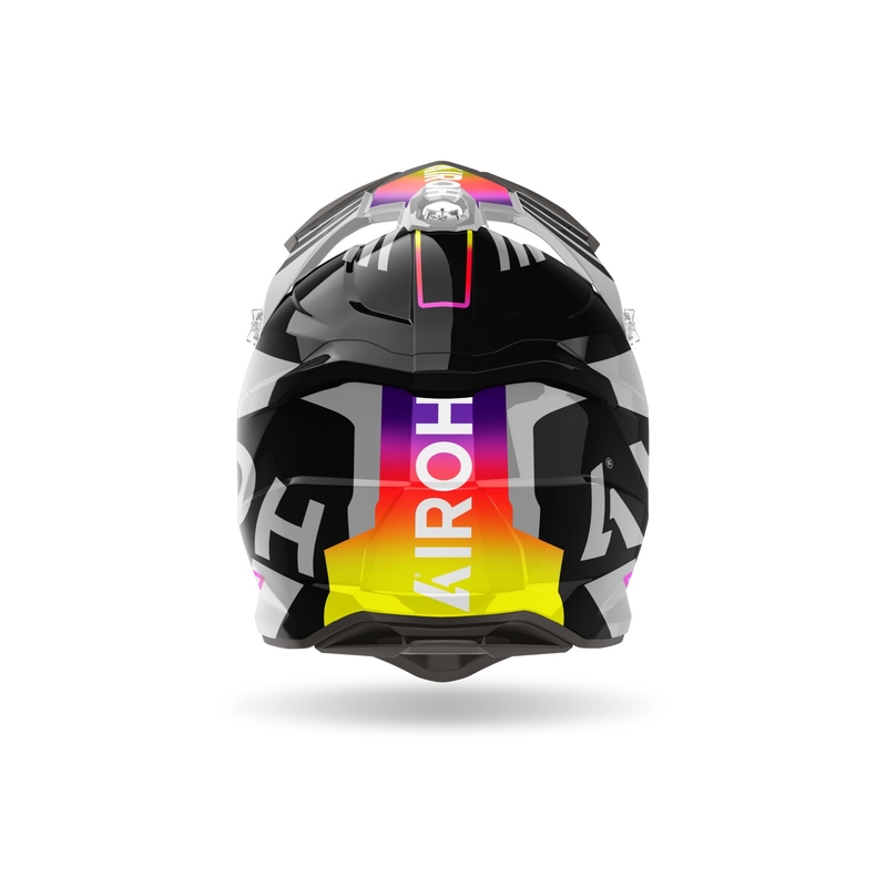 Casque motocross Airoh Strycker Brave 2024 gris brillant soldes