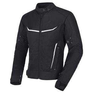 Veste de moto RSA Runway noire et blanche pour femmes