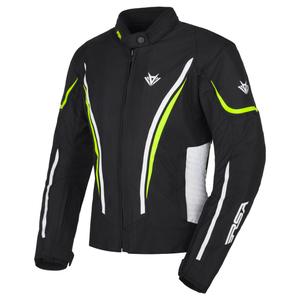 Blouson moto femme RSA Wasp noir-blanc-jaune fluo