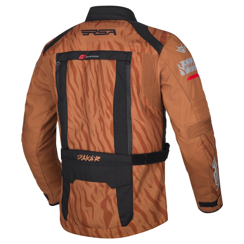 Blouson moto RSA Dakar 2 sable-noir-rouge