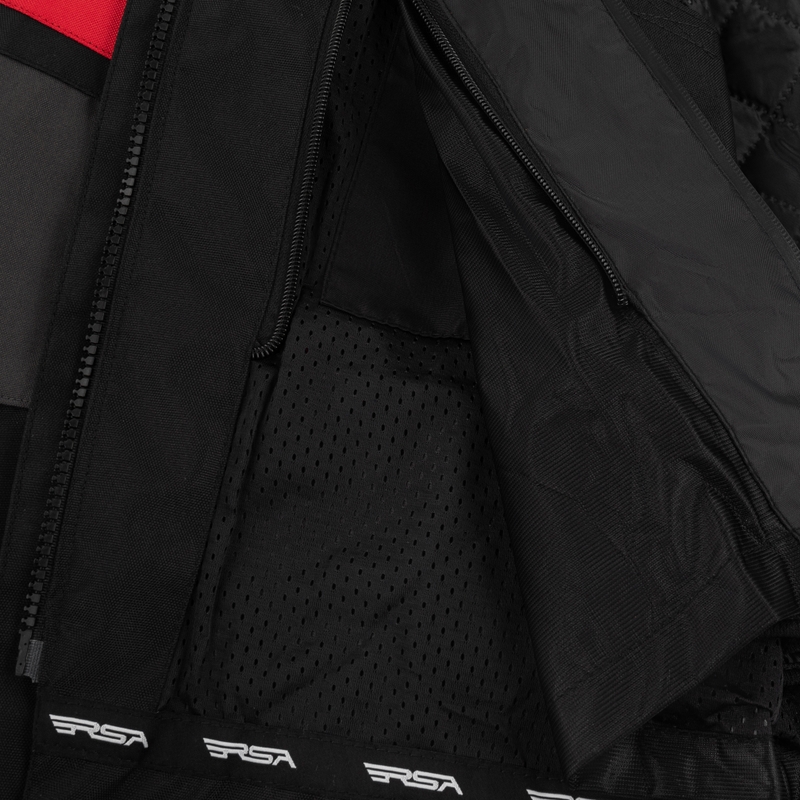 Veste moto RSA Storm noir-gris-jaune fluo