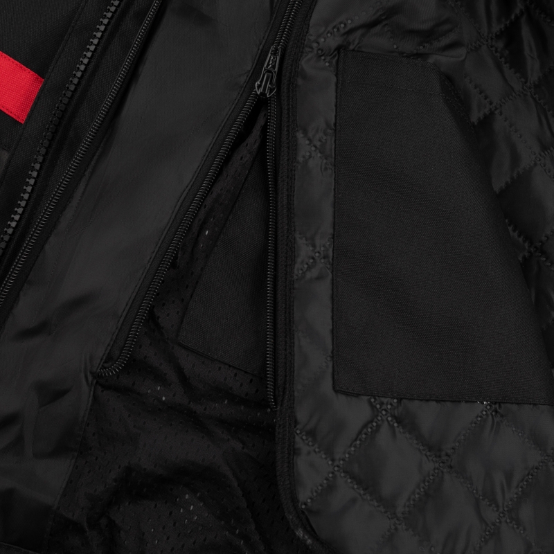 Veste moto RSA Storm noir-gris-jaune fluo