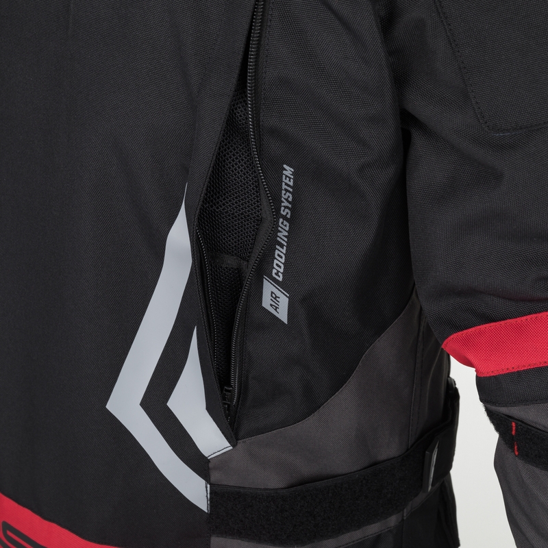 Veste moto RSA Storm noir-gris-jaune fluo
