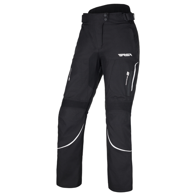 Pantalon de moto RSA Wasp noir et blanc