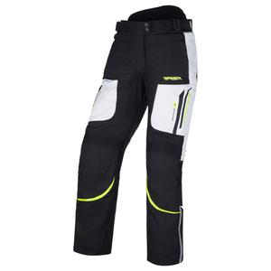 Pantalon de moto RSA Wasp noir-jaune fluo-blanc pour femme