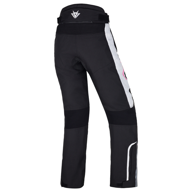 Pantalon de moto RSA Wasp noir, rose et blanc pour femmes