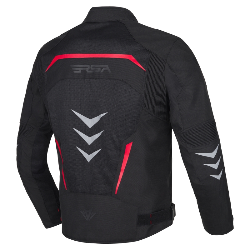 Veste de moto RSA Runway noir-rouge