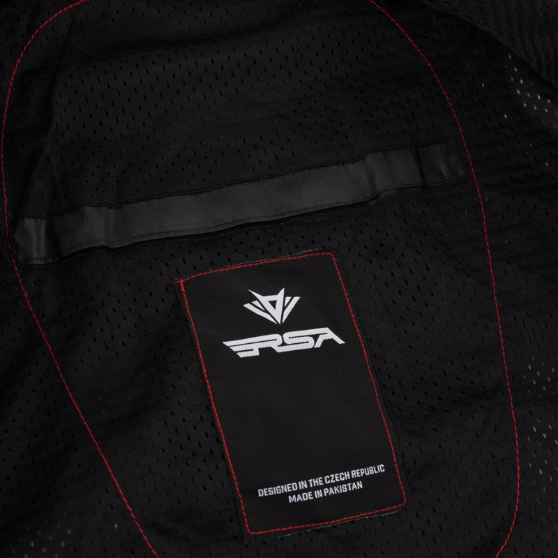 Veste de moto RSA Wasp noir-gris-blanc pour femme