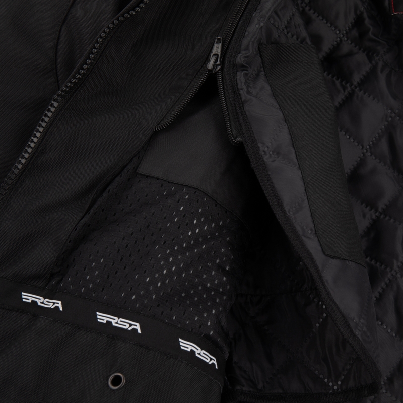 Veste de moto RSA Wasp noir-gris-blanc pour femme