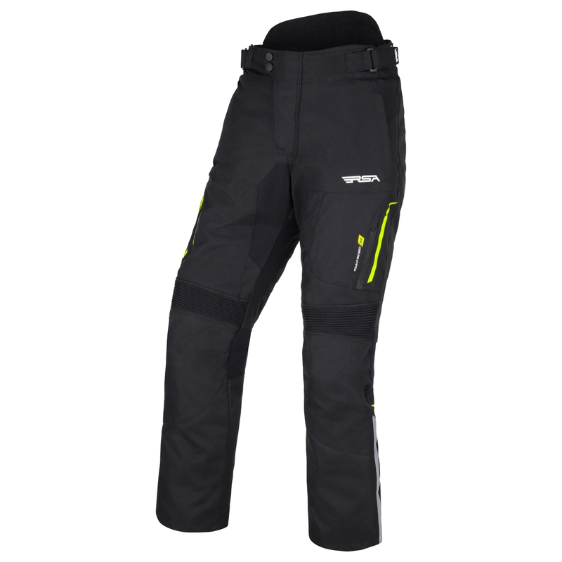 RSA Pantalon de moto Wasp noir-blanc-jaune fluo