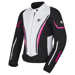 RSA Wasp Women's Motorcycle Jacket Blanc-Noir-Rose