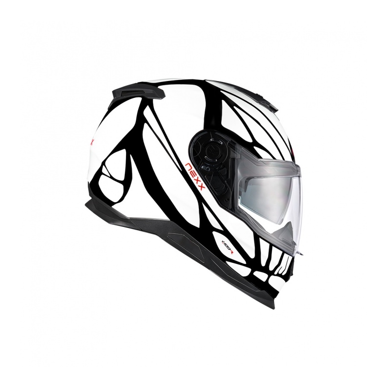 Casque moto intégral Nexx Y.100 B-SIDE noir et blanc soldes