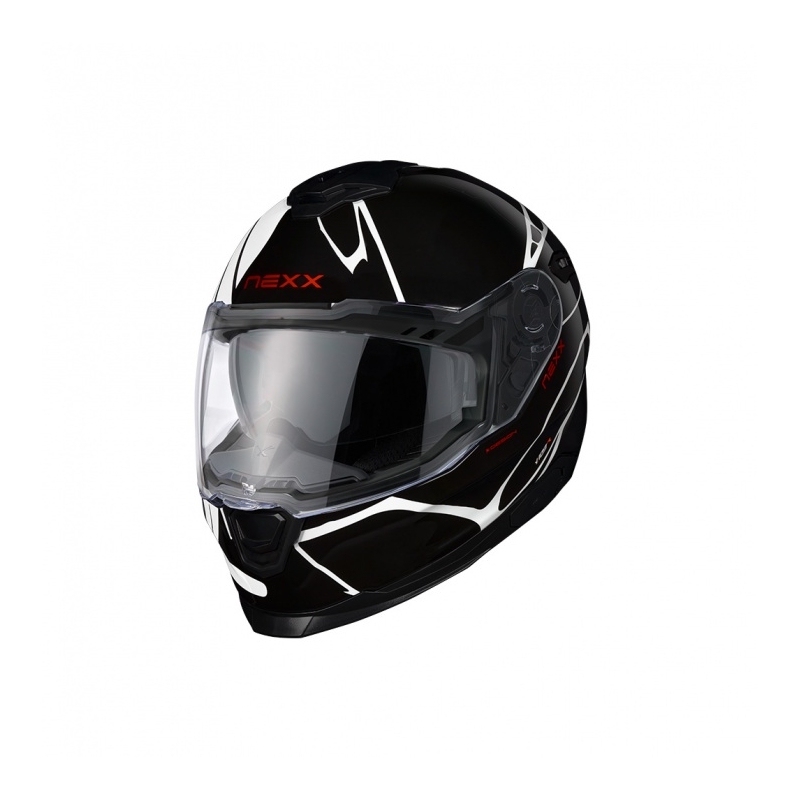 Casque moto intégral Nexx Y.100 B-SIDE noir et blanc soldes