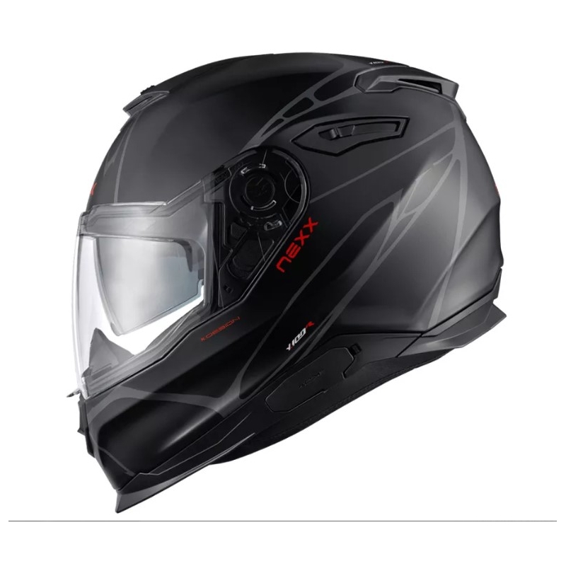 Casque moto intégral Nexx Y.100 B-SIDE noir-gris soldes