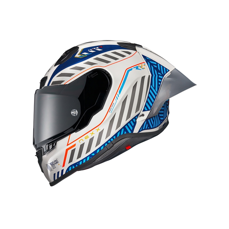Casque moto intégral Nexx NEXX X.R3R Out Brake blanc-bleu soldes