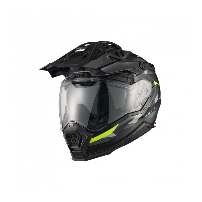 Casque d'enduro pour moto Nexx X.WED3 Trailmania gris-jaune fluo soldes