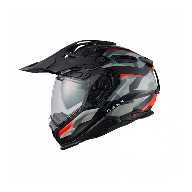 Casque d'enduro pour moto Nexx X.WED3 Trailmania gris-rouge soldes