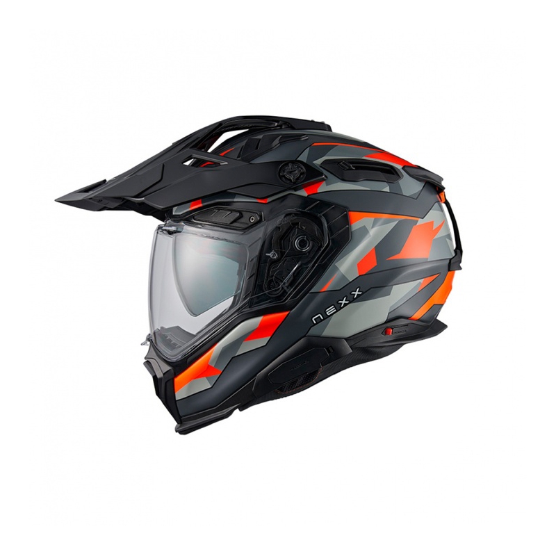 Casque d'enduro pour moto Nexx X.WED3 Trailmania gris-orange