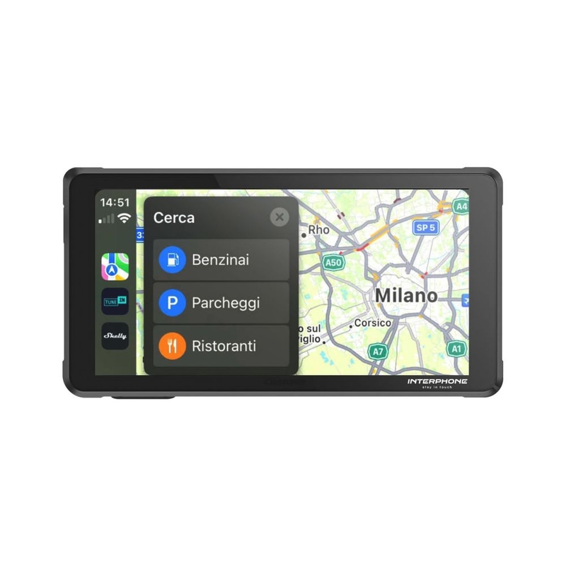 Interphone RIDESYNC Apple CarPlay et Android Auto Display pour motos