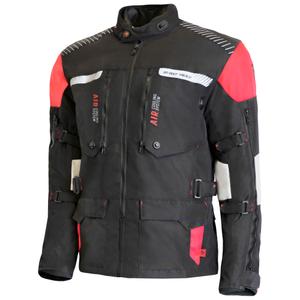 Veste de moto Street Racer All Season Noir-Gris-Rouge