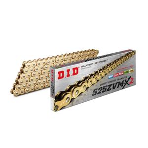 ZVM-X série X-Kroužkový řetěz D.I.D Chain 525ZVM-X 118 L Zlatá/Zlatá