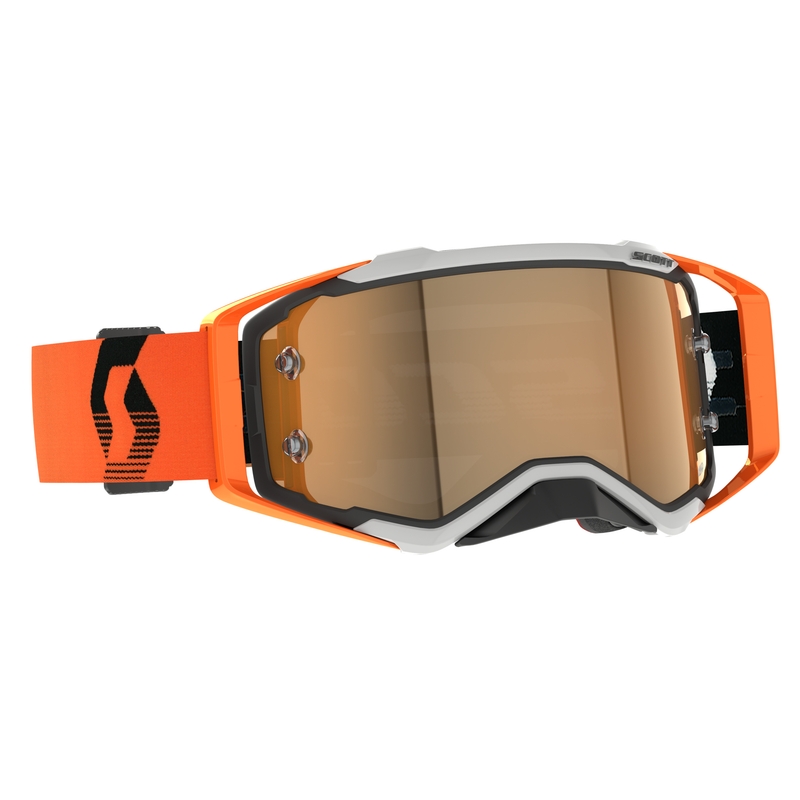 Lunettes de motocross Scott Prospect AMP gris-orange-or