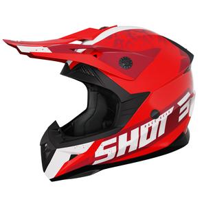 Casque motocross enfant Shot Pulse Airfit rouge brillant soldes