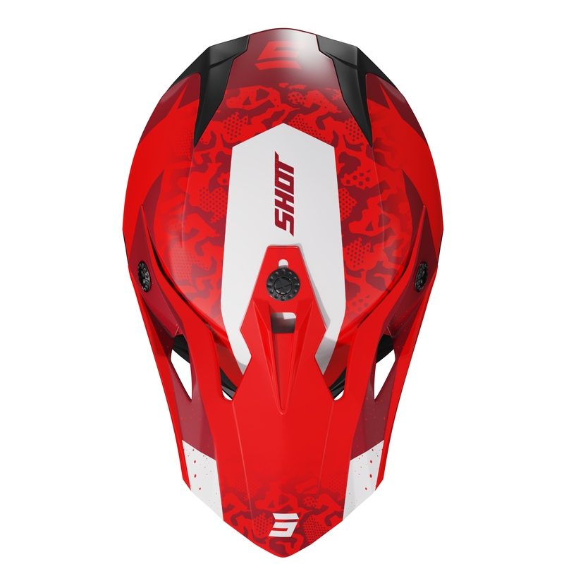 Casque motocross enfant Shot Pulse Airfit rouge brillant soldes