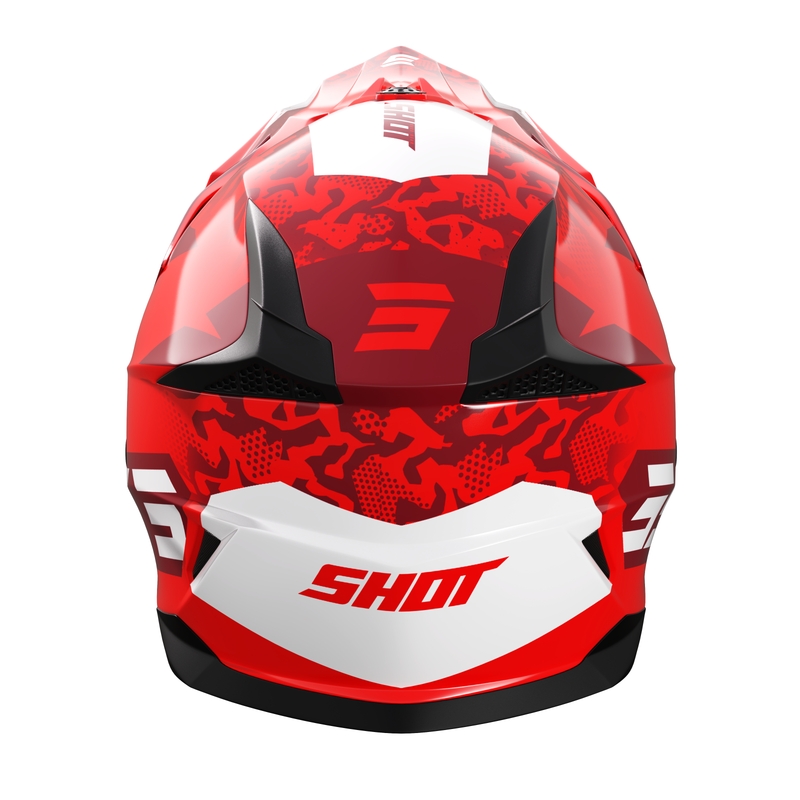 Casque motocross enfant Shot Pulse Airfit rouge brillant soldes