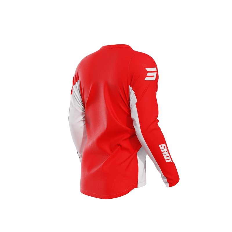 Maillot de motocross Shot Devo Star rouge soldes