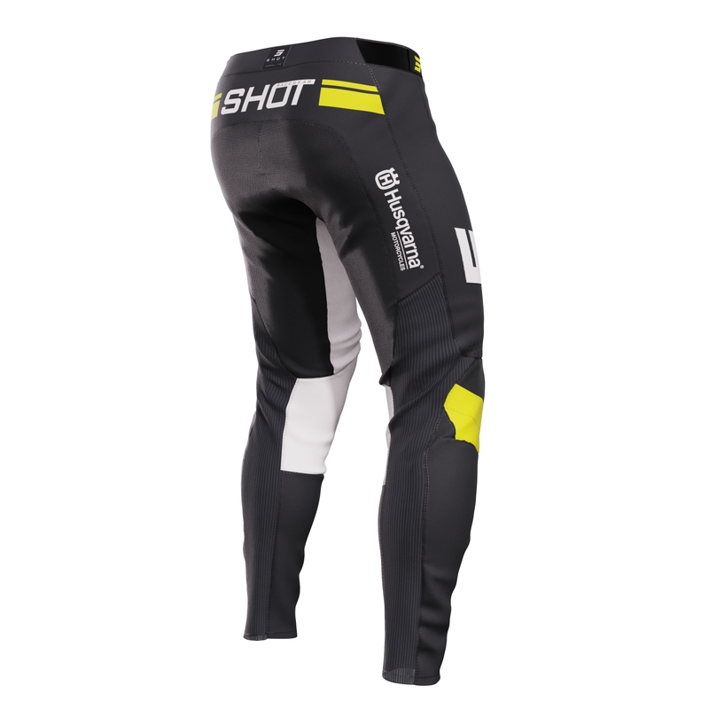 Pantalon de motocross Shot Aerolite Husqvarna LE noir vente soldes