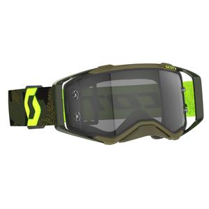 Lunettes de motocross Scott Prospect LS kaki-jaune fluo-gris clair